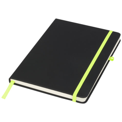 NOIR MEDIUM NOTE BOOK in Solid Black & Lime