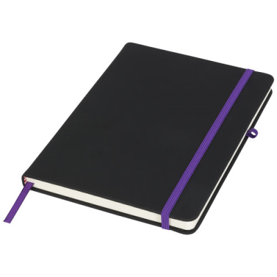 NOIR MEDIUM NOTE BOOK in Solid Black & Purple