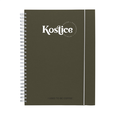 NOTE BOOK AGRICULTURAL WASTE A5 - HARDCOVER 100 PAPER in Coffee