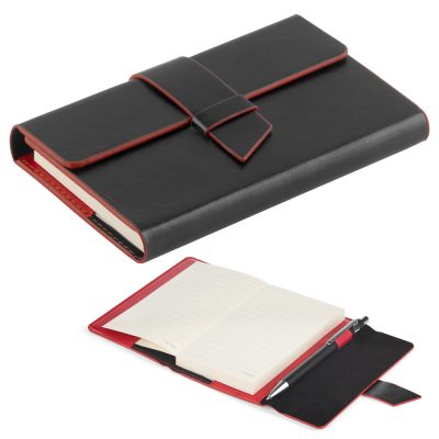 PIERRE CARDIN A6 MILANO POCKET NOTE BOOK in Black