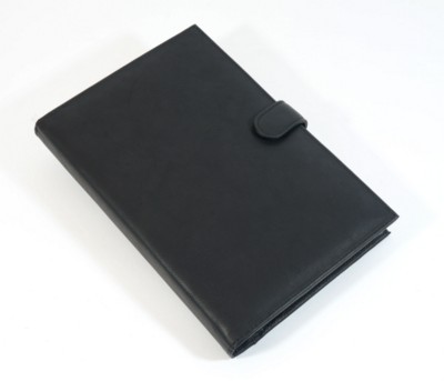 PRESTBURY FAUX LEATHER A5 BOOK AND COVER