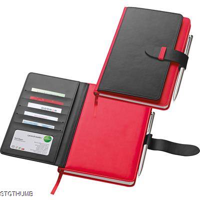 PU A5 NOTE BOOK with 128 Lined Pages in Red