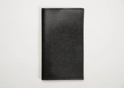 RECYCLED LEATHER POCKET NOTE BOOK WALLET with Comb Bound Insert