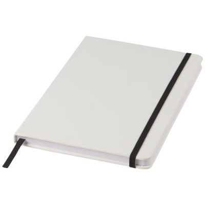 SPECTRUM A5 WHITE NOTE BOOK with Colour Strap in White & Solid Black