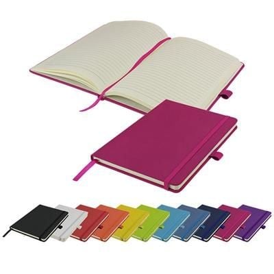 WATSON A5 BUDGET LINED SOFT TOUCH PU NOTE BOOK 160 PAGES in Pink