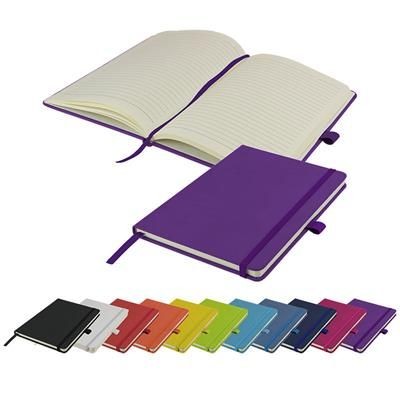 WATSON A5 BUDGET LINED SOFT TOUCH PU NOTE BOOK in Purple