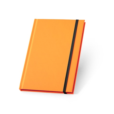 WATTERS A5 NOTE BOOK in Neon Fluorescent Fluorescent PU Lined x Sheet in Orange