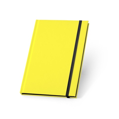 WATTERS A5 NOTE BOOK in Neon Fluorescent Fluorescent PU Lined x Sheet in Yellow