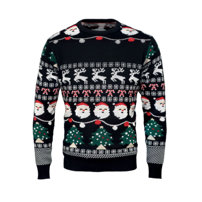 CHRISTMAS LED SWEATER L & XL in Black