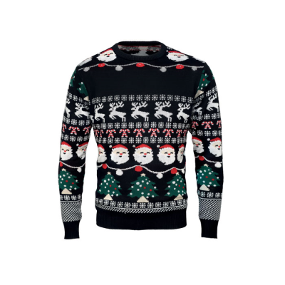 CHRISTMAS LED SWEATER S & M in Black