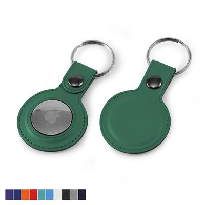 PORTO FINE GRAIN RPET AIRTAG DELUXE KEYRING