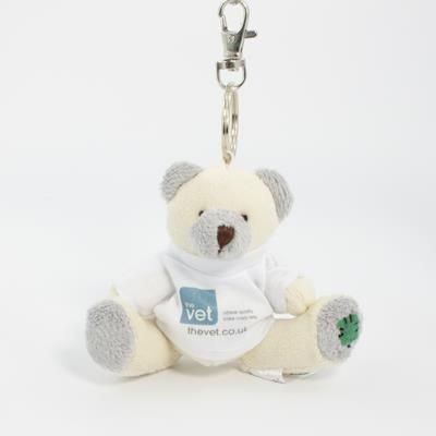 11CM SITTING PATCH KEYRING BEAR