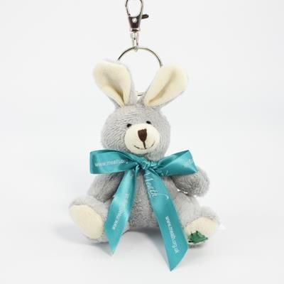 12CM SITTING PATCH KEYRING RABBIT