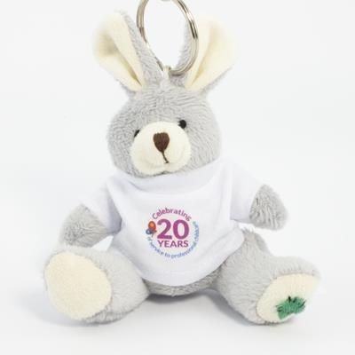 12CM SITTING PATCH KEYRING RABBIT