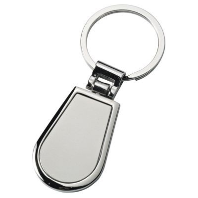 BIG U SILVER METAL KEYRING