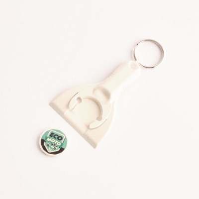 BIODEGRADABLE RHIPS B ICE POP ICE SCRAPER TROLLEY COIN KEYRING