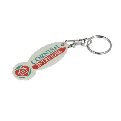 BIODEGRADABLE RHIPS B TROLLEY STICK OVAL KEYRING