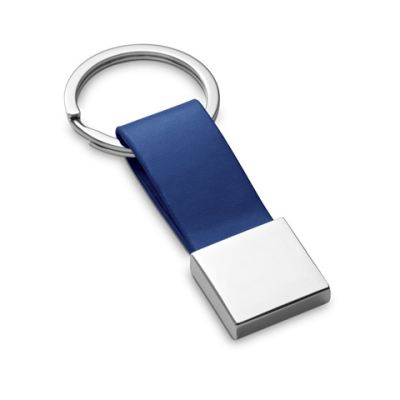 BUMPER METAL AND PU KEYRING in Blue