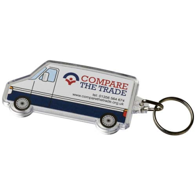 COMBO VAN-SHAPED KEYRING CHAIN in Clear Transparent Clear Transparent