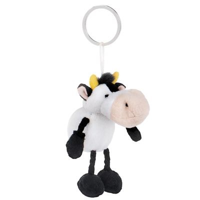 COW SOFT TOY PLUSH KEYRING