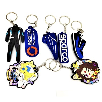 CUSTOM SOFT PVC KEY TAG KEYCHAINS 25MM-100MM