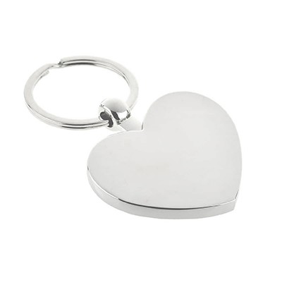 DELUXE SILVER HEART KEYRING