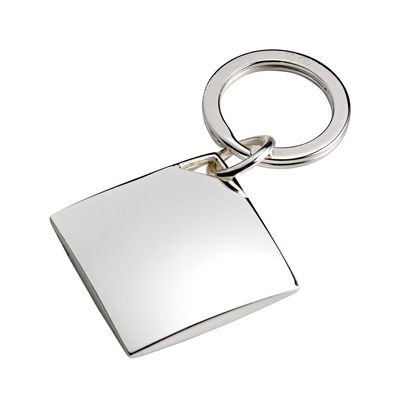 DIAMOND METAL KEYRING in Silver