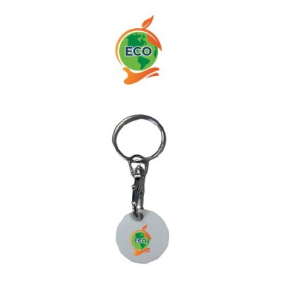 ECO PLASTIC TROLLEY COIN PRINTED