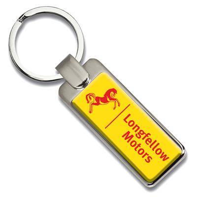 ELITE RECTANGULAR METAL KEYRING