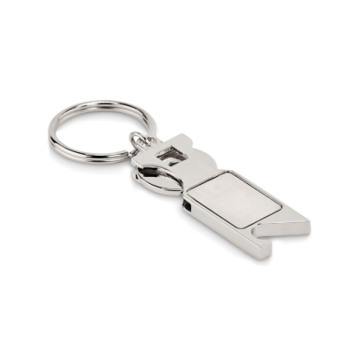 EURO TOKEN KEYRING in Silver