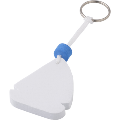 FOAM KEY HOLDER KEYRING in White