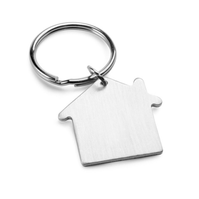 HOMIER ALUMINIUM METAL KEYRING in Satin Silver