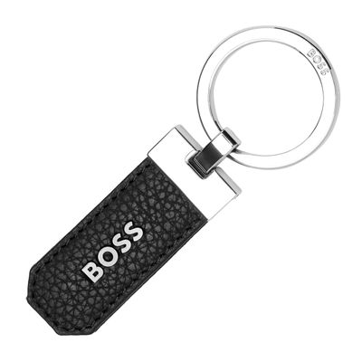 KEYRING CLASSIC GRAINED BLACK