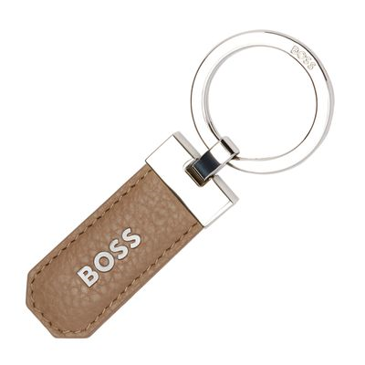 KEYRING CLASSIC GRAINED CAMEL