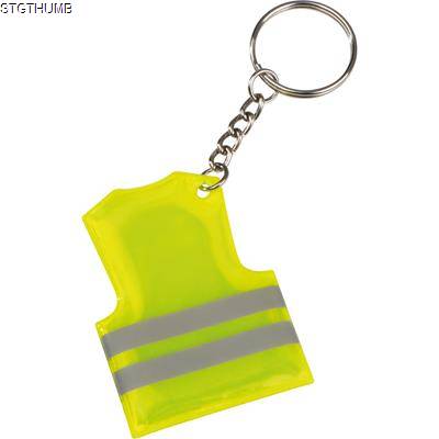 KEYRING FOB in Safety Vest Shape