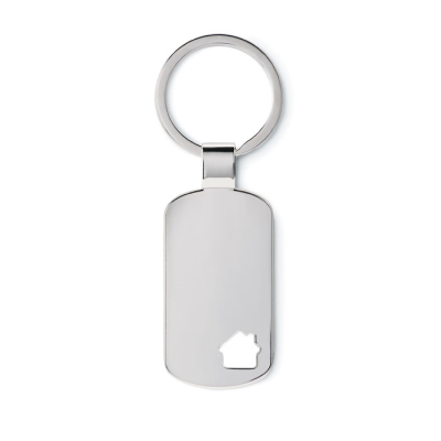 KEYRING with House Detail in Silver