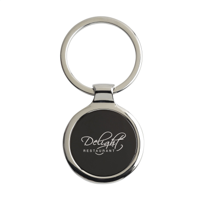 KEYTAG CIRCLE KEYRING in Black