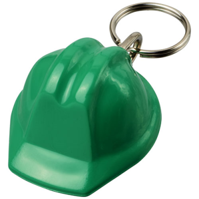 KOLT HARD HAT-SHAPED RECYCLED KEYRING CHAIN in Green