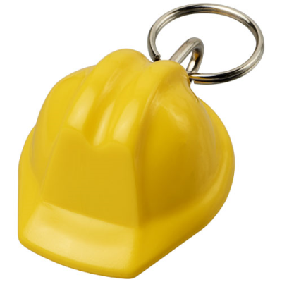 KOLT HARD HAT-SHAPED RECYCLED KEYRING CHAIN in Yellow