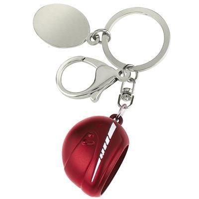 LARGE MOTOR BICYCLE HELMET KEYRING in Red