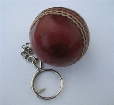 LEATHER CRICKET BALL KEYRING