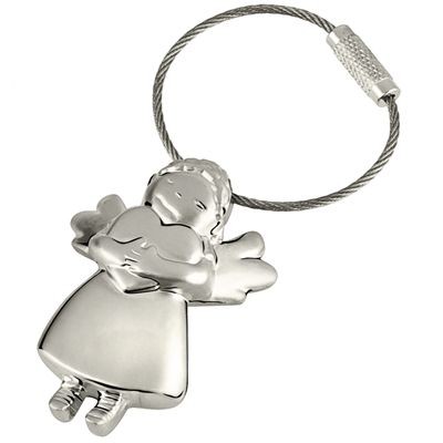 LITTLE ANGEL SILVER METAL KEYRING