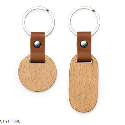 MARBEL NATURAL WOOD KEYRING CHAIN