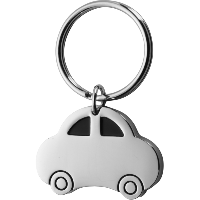 METAL CAR KEY HOLDER KEYRING in Silver