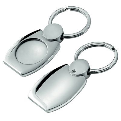 METAL KEYRING in Satin & Shiny Silver