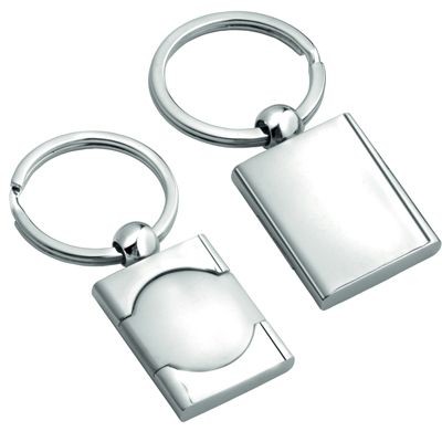 METAL KEYRING in Satin & Shiny Silver