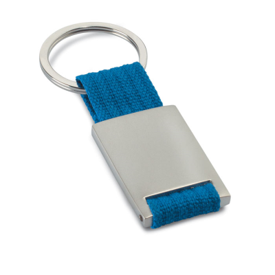 METAL RECTANGULAR KEYRING in Blue