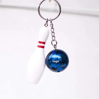 MINI BOWLING PIN KEYRING CHAIN