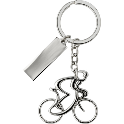 NICKEL PLATED KEYRING CHAIN in Silver