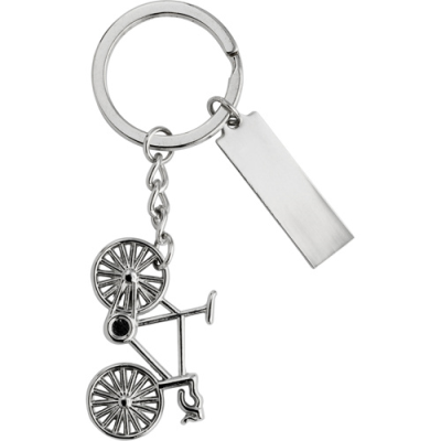 NICKEL PLATED KEYRING CHAIN in Silver